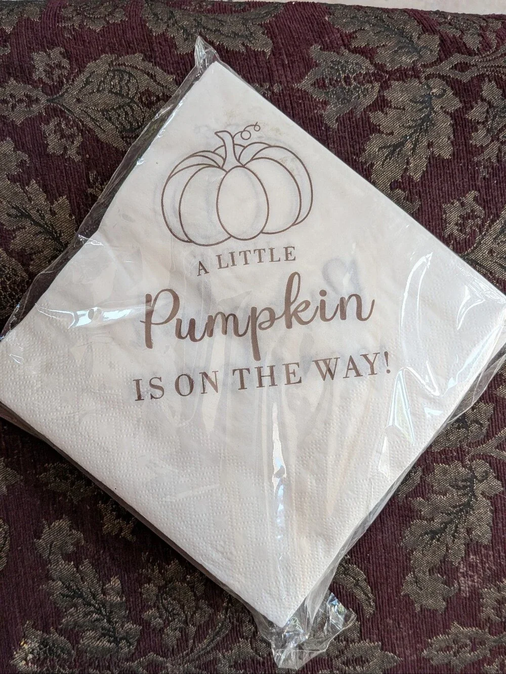 NEW 50pc A Little Pumpkin Is On The Way Fall Baby Shower NapkinsBrand new,